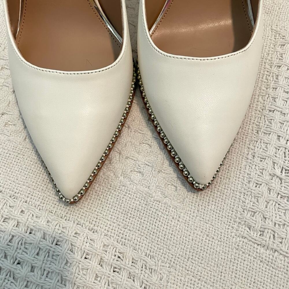BCBGeneration White Heels with Studded Detail - Picture 8 of 11